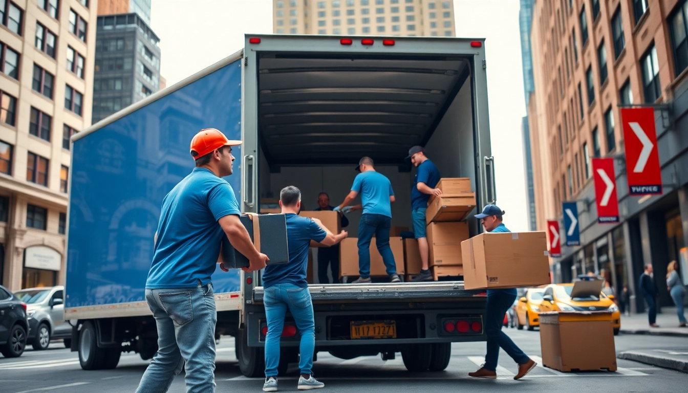 Reliable moving company NYC professionals efficiently loading furniture onto a truck.