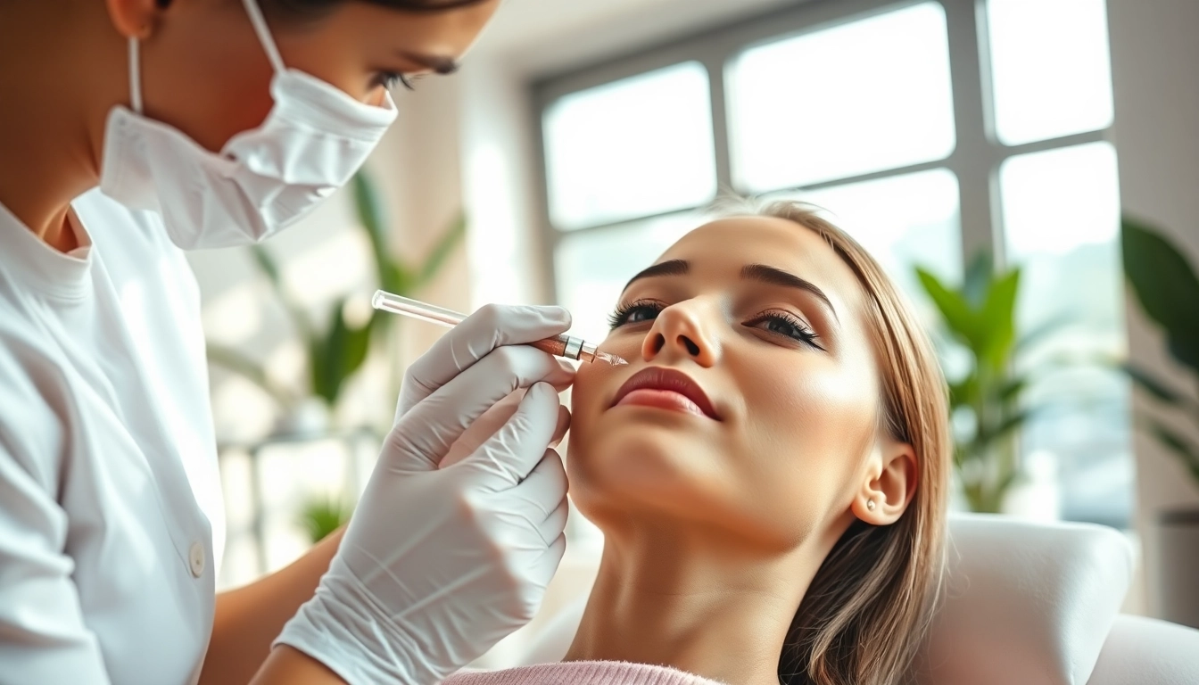 Administering filler Instagram solution in a chic medspa, showcasing skilled application.