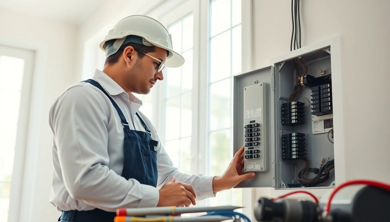 Technician upgrading Electrical Panel Clearwater for enhanced home safety and efficiency.