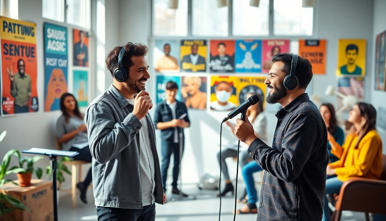 Artist engaging in music pitching to playlist curators in a bright studio setting.