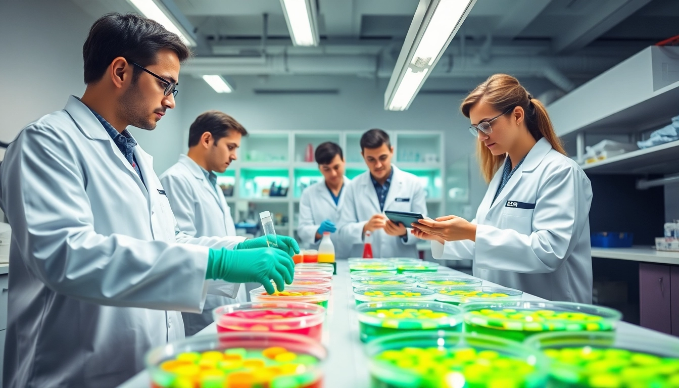 Researchers conducting all check procedures on TeSR™ Feeder-Free Pluripotent Stem Cell culture media in a lab.