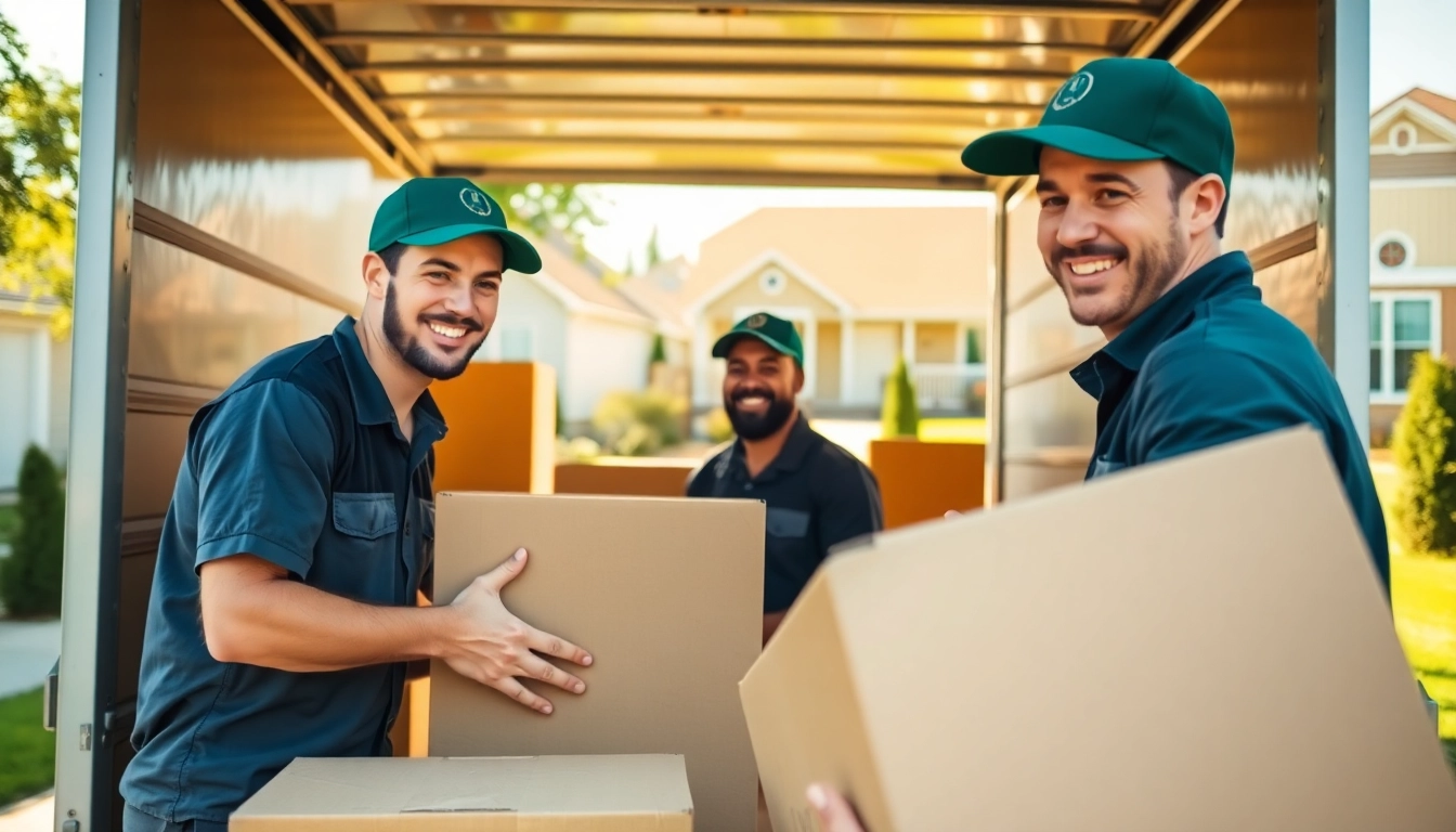 Movers Calgary efficiently packing belongings for relocation in a bright suburban setting.